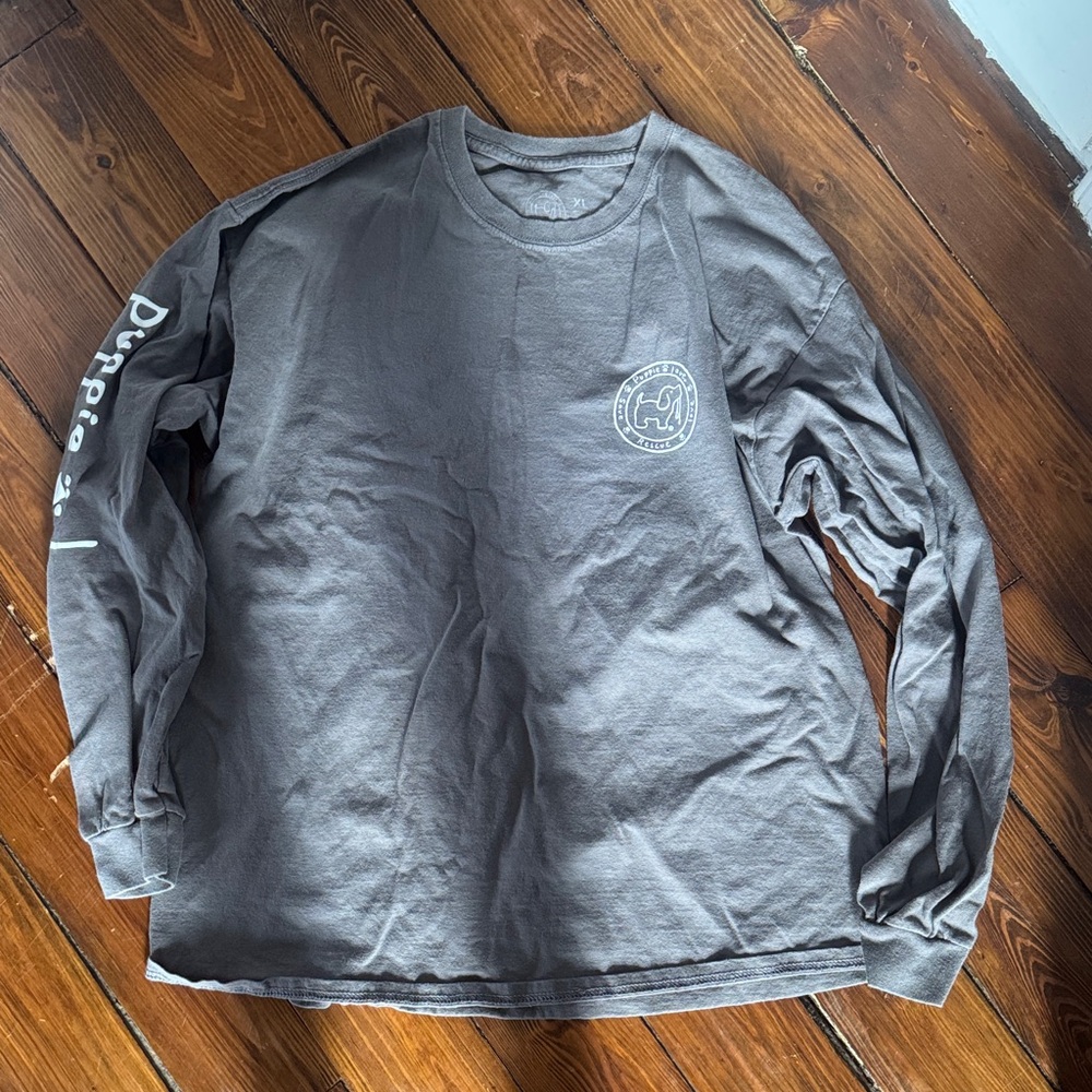 Gray Long Sleeve Sunflower Puppy Love Shirt